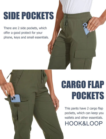 Women's Hiking Pants with 5 Pockets Quick Dry Sweatpants Running Pants