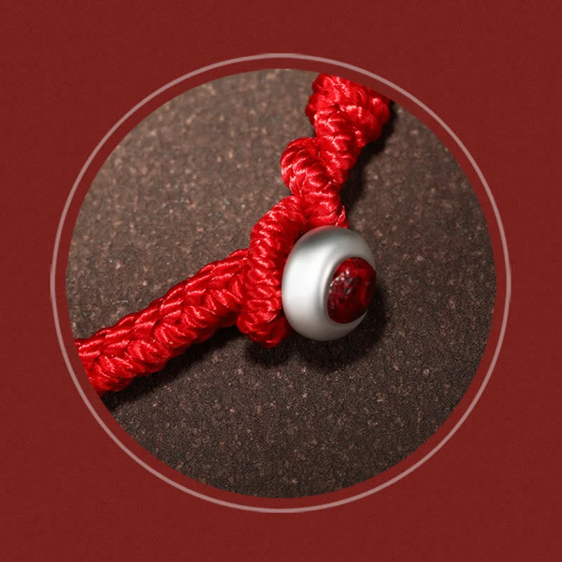 999 Gold Lucky Money Bag Fu Character Protection Handmade Eight Thread Peace Knot Bracelet