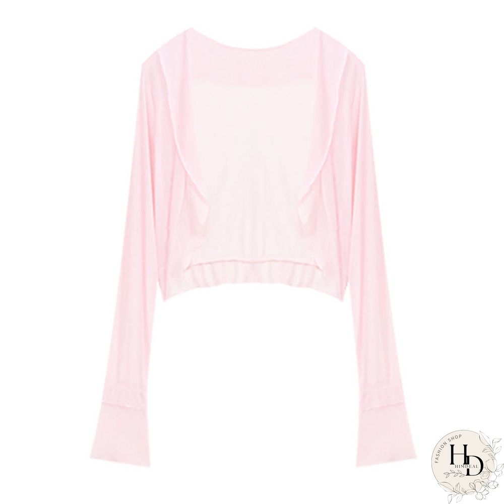 Pure Color Cardigan Lace-up Lace Corset Top Layered Mini Skirt