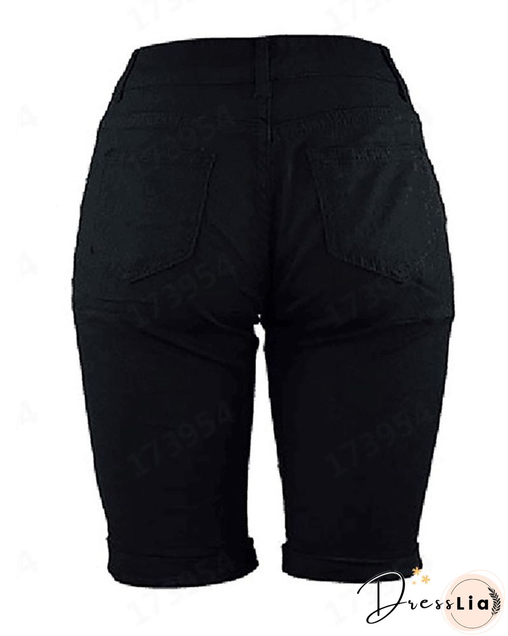 Ripped Cutout Casual Denim Shorts