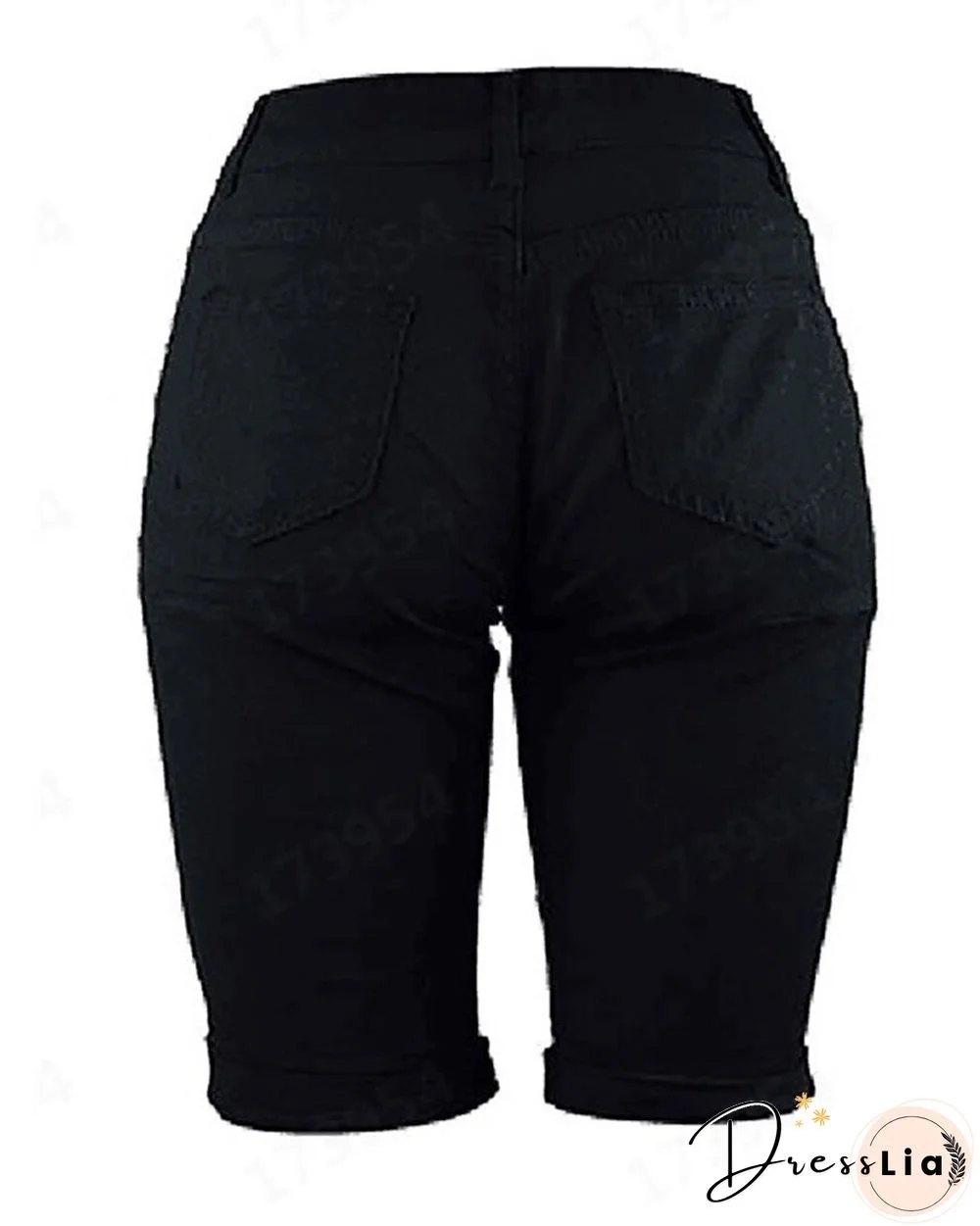 Ripped Cutout Casual Denim Shorts