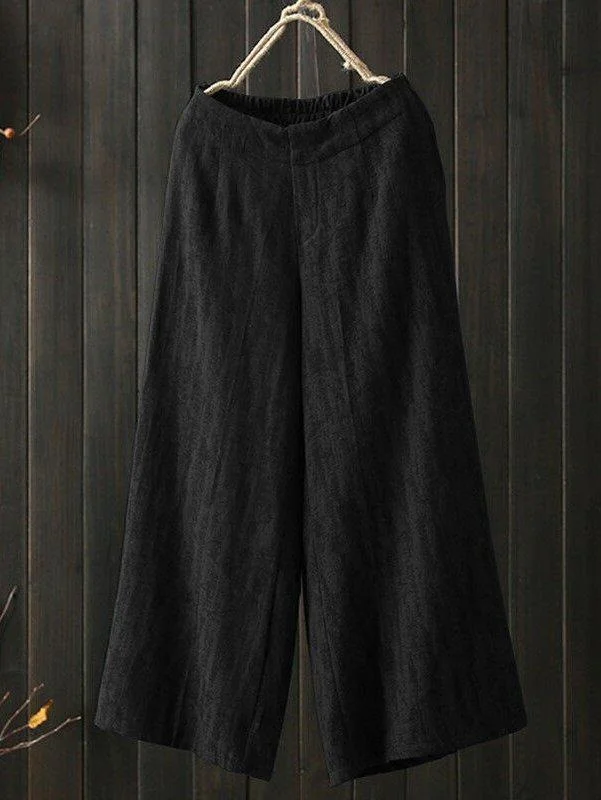 Casual Cotton Linen Wide-leg Pants
