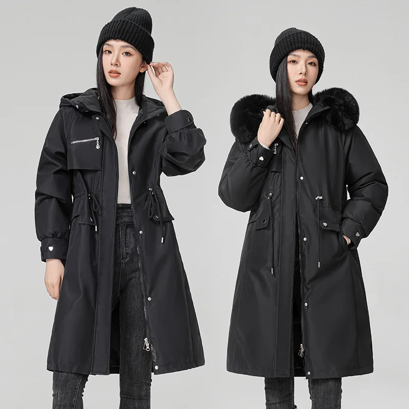 Toloer Removable Inner Bile Pie To Overcome The Female 2024 New Winter Plus Velvet And Thick Warm Cotton-Padded Jacket Coat In The Long Cotton Clothes-Outfit Ideas