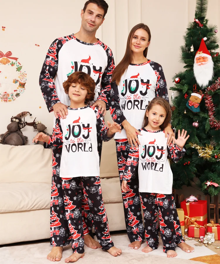Letter Snowflake Plus Size Christmas  Family Matching Outfits VangoghDress