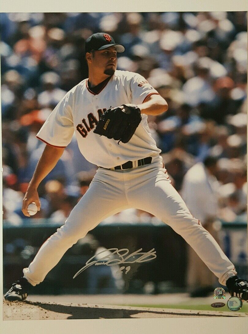 Jason Schmidt San Franciaco Giants Autographed 16x20 Photo Poster painting. TRI STAR