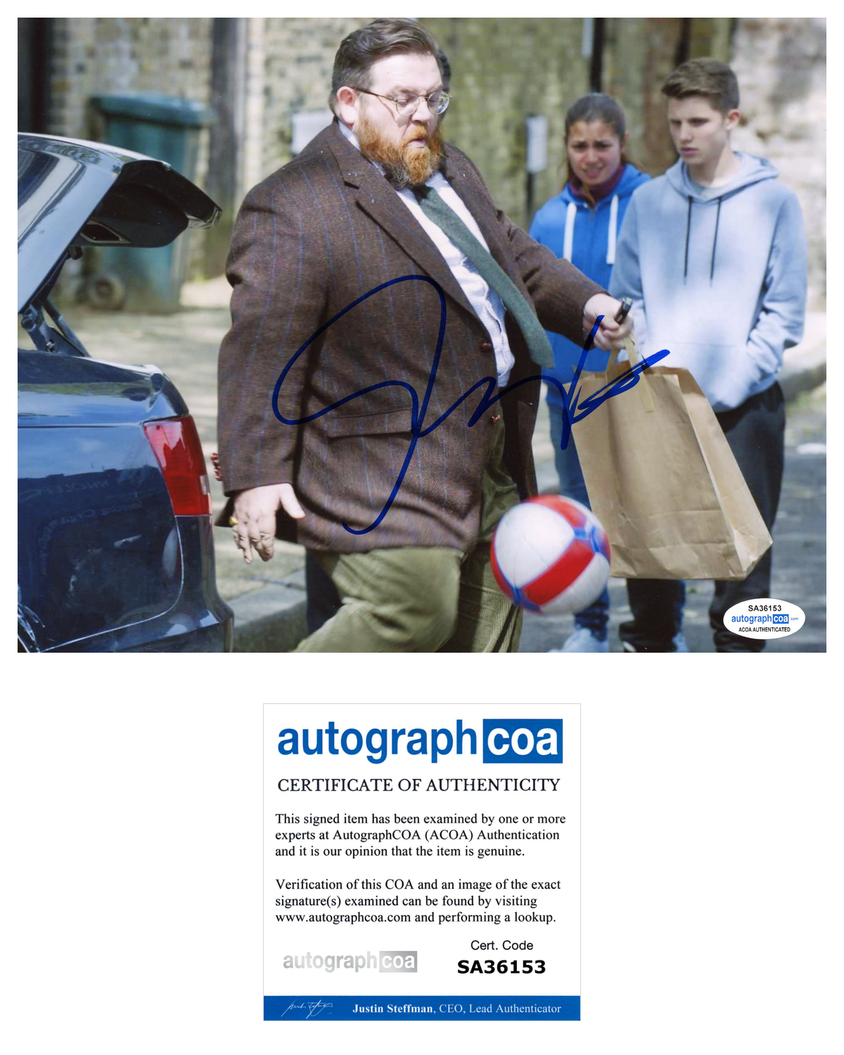 Nick Frost Signed Autographed 8x10 Photo Poster painting Shaun of the Dead ACOA COA