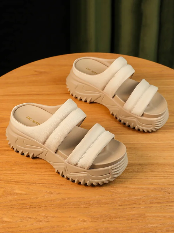 Hollow Open Toe Split-Joint Slippers Platform Shoes