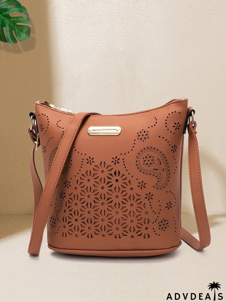 Minimalist Hollow Out Bucket Bag