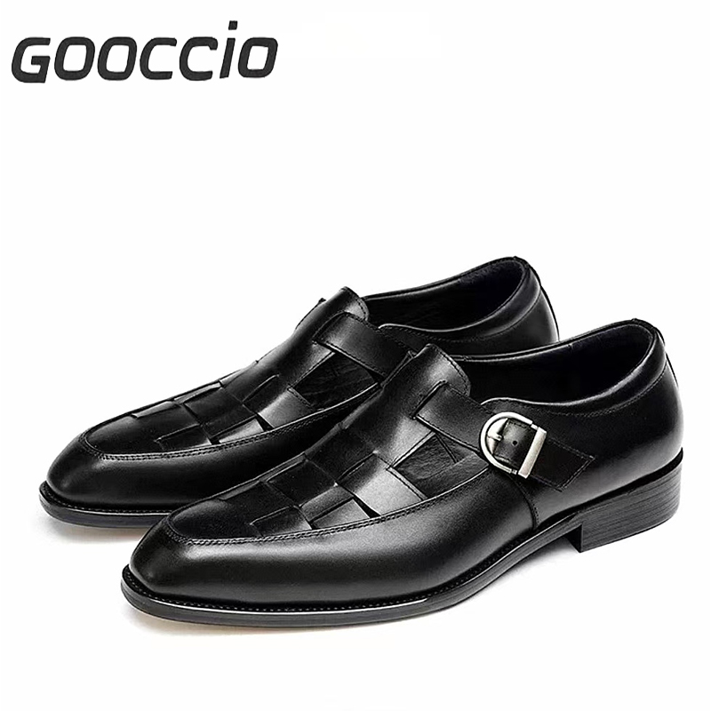 MJ180  Calf Skin Dress Sandals For Men GOOCCIO   