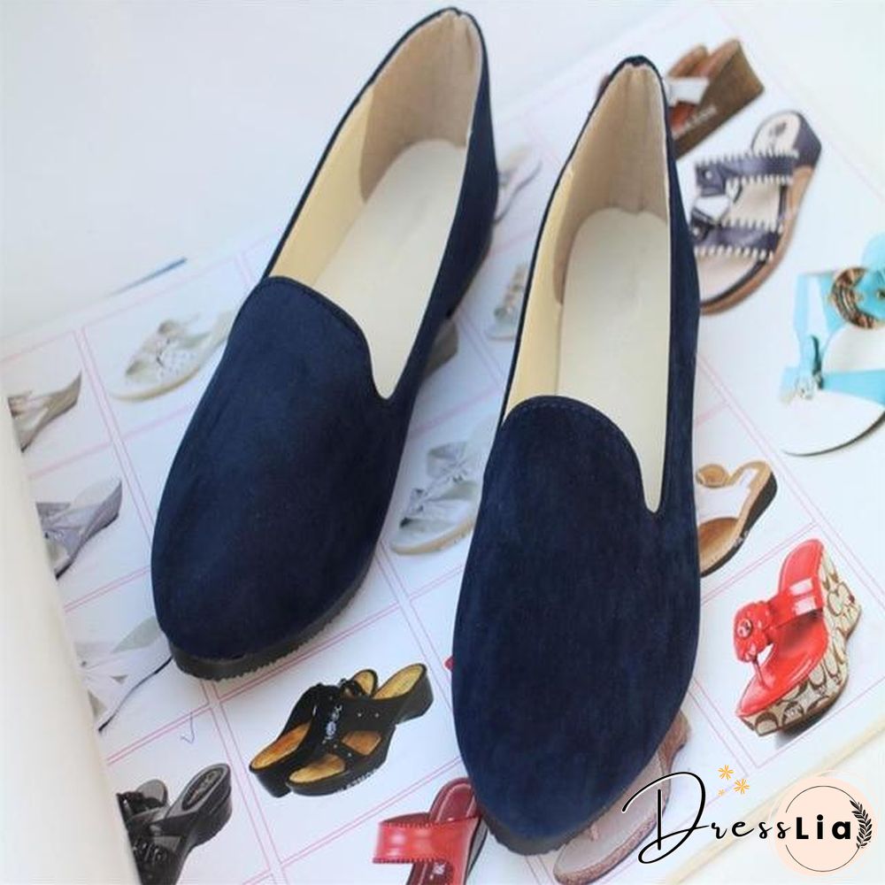 Plus Size Women Candy Color Loafers Flats Sweet Casual Shoes