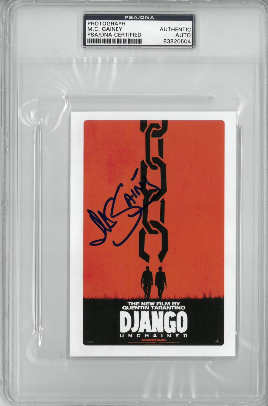 M.C. Gainey Signed Django Unchained Auto 4x6 Photo Poster painting Slabbed PSA/DNA #83820504