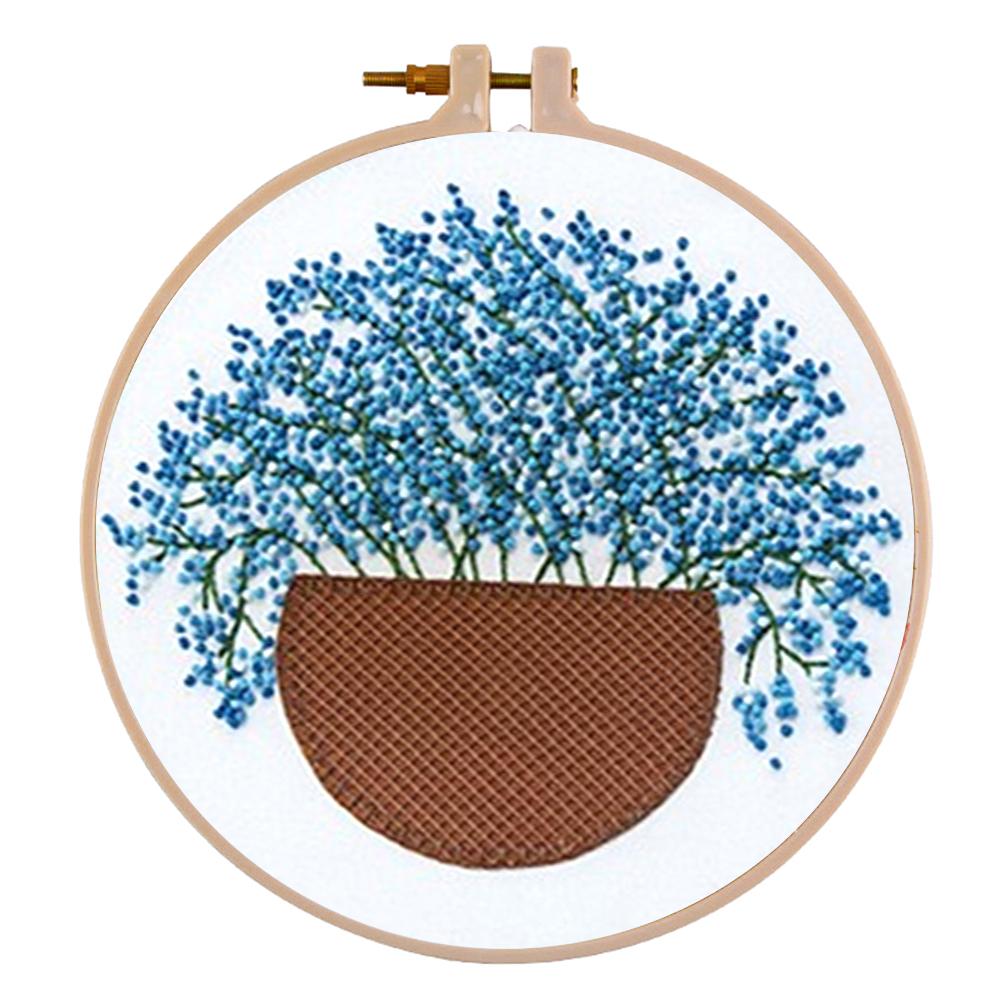 

30*30CM Cross Stitch-Elegant Babysbreath, 501 Original