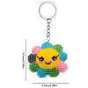 Sunflower Beaded Counted Cross Stitch Ornament Kit Cross Stitch Bead Keychain (B)