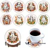 8pcs Full Drill DIY Gem Art Diamond Painting Set Halloween(floral ghost)