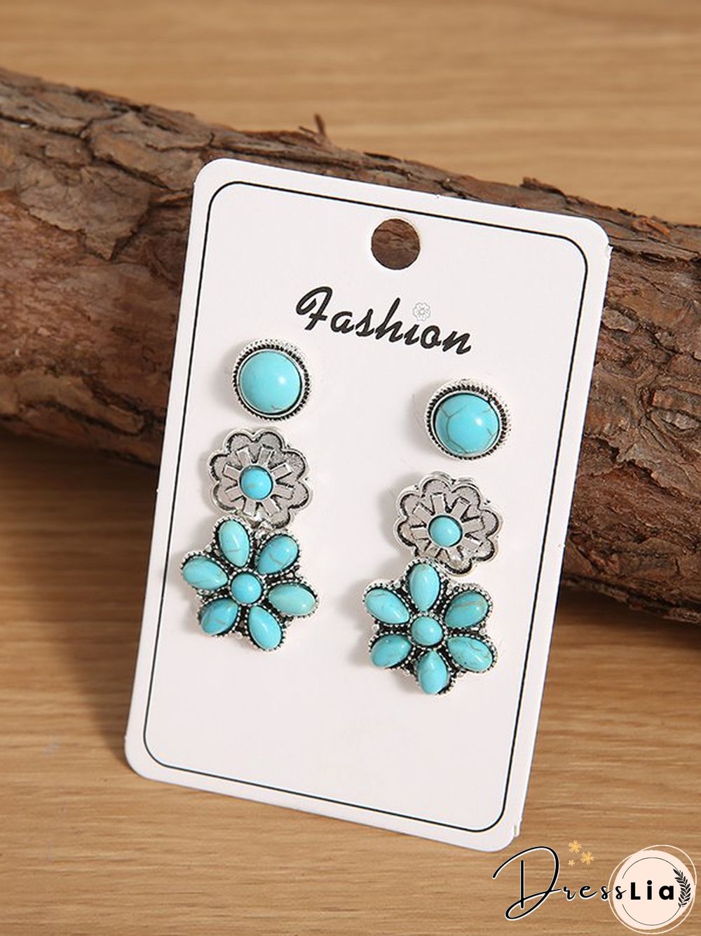 Vintage Ethnic All Season Metal Daily Metal Turquoise Best Sell Stud Earrings for Women