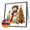 (40*40cm)Christmas Snowman - Full Round Drill Diamond Painting