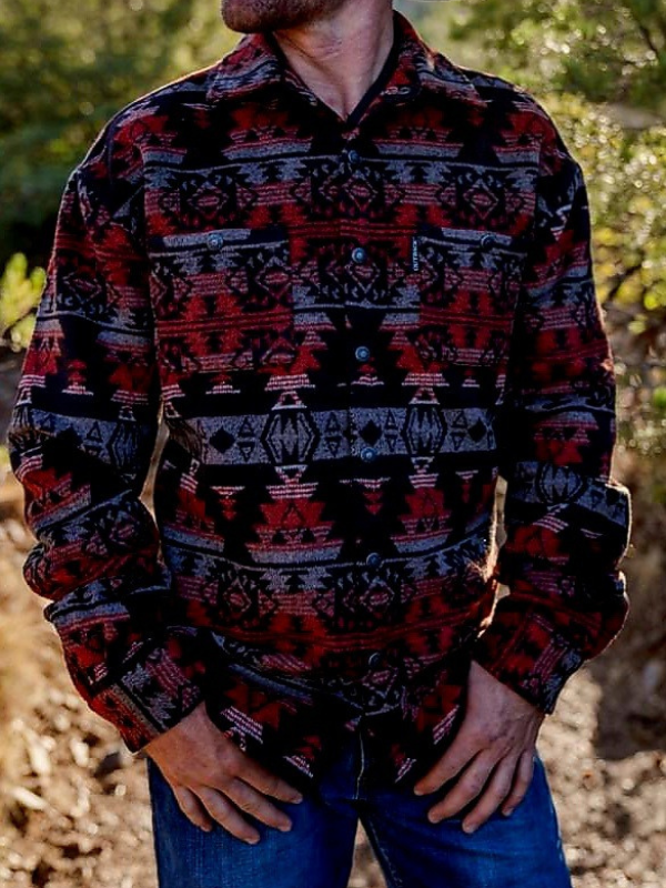 Men's Long Sleeve Button Jacket