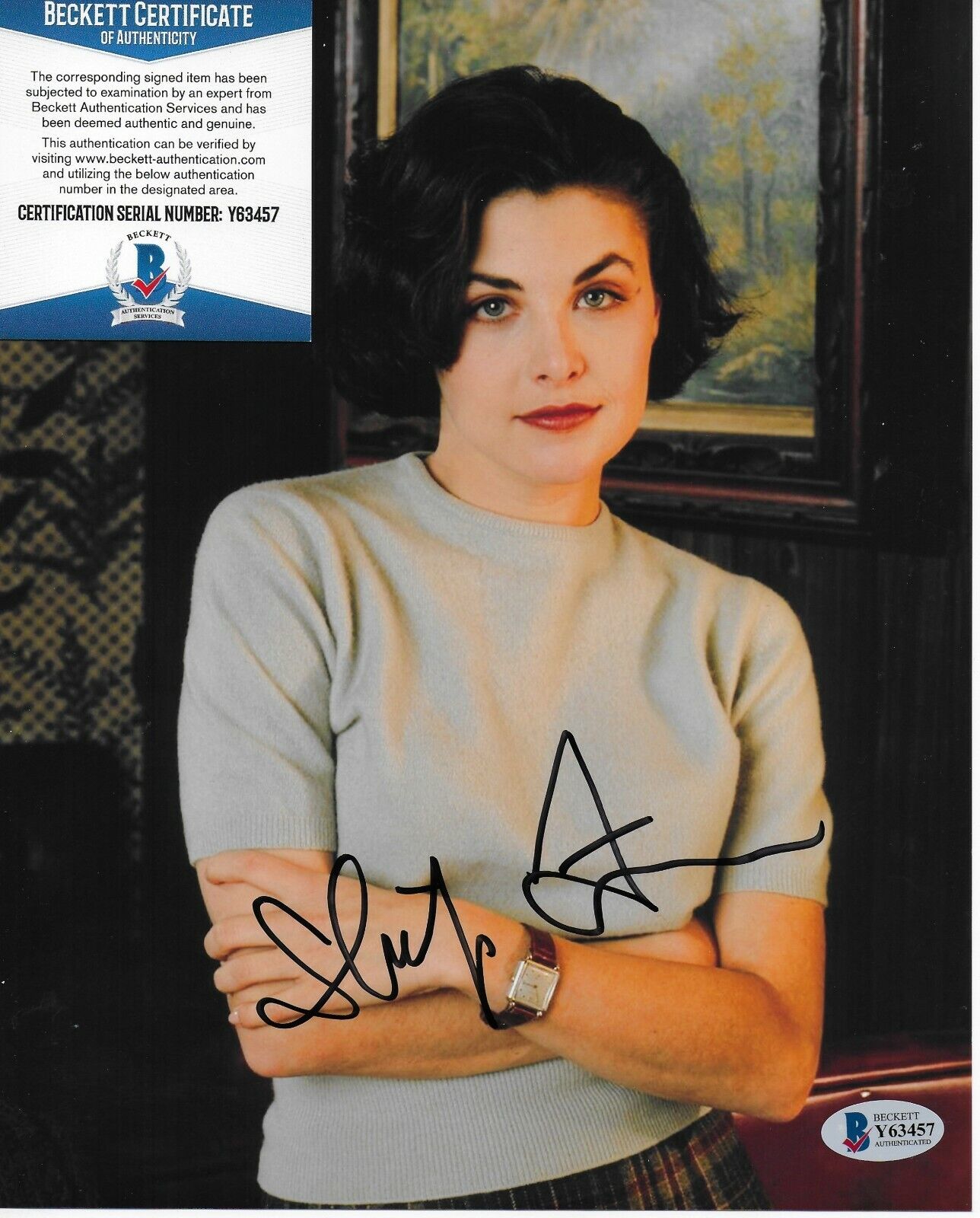 Sherilyn Fenn Twin Peaks Original Autographed 8X10 Photo Poster painting w/Beckett COA