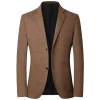 Men's Plaid Slim Fit Gentleman Blazer