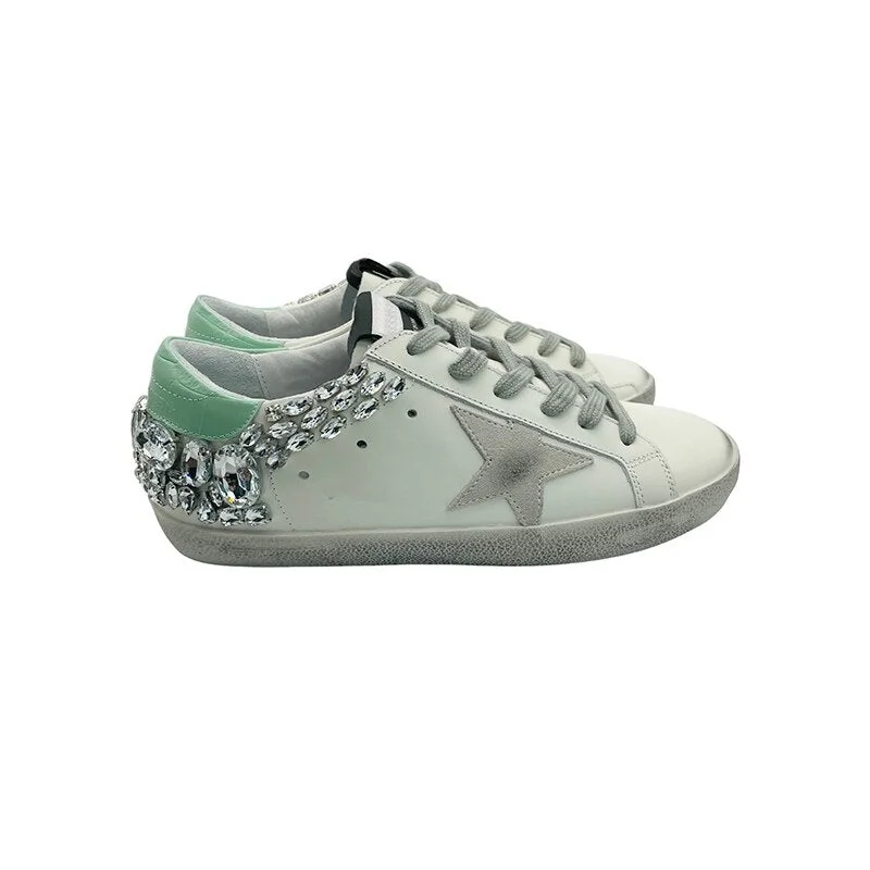 European Winter 2011 leather rubber sole strap women casual shoes sewing drill classic small white shoes