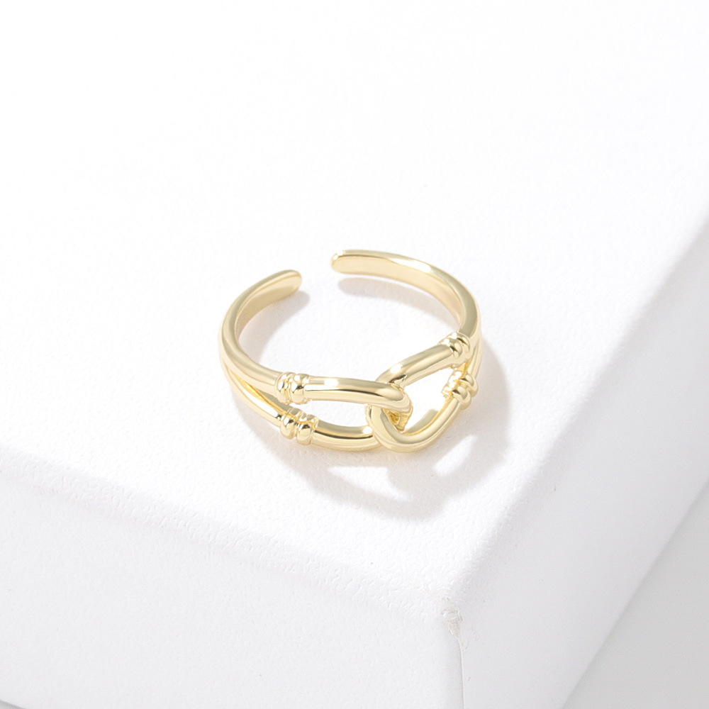 Fashion Personality Irregular Copper Ring Shape Minimalist Hand Jewelry Ring
