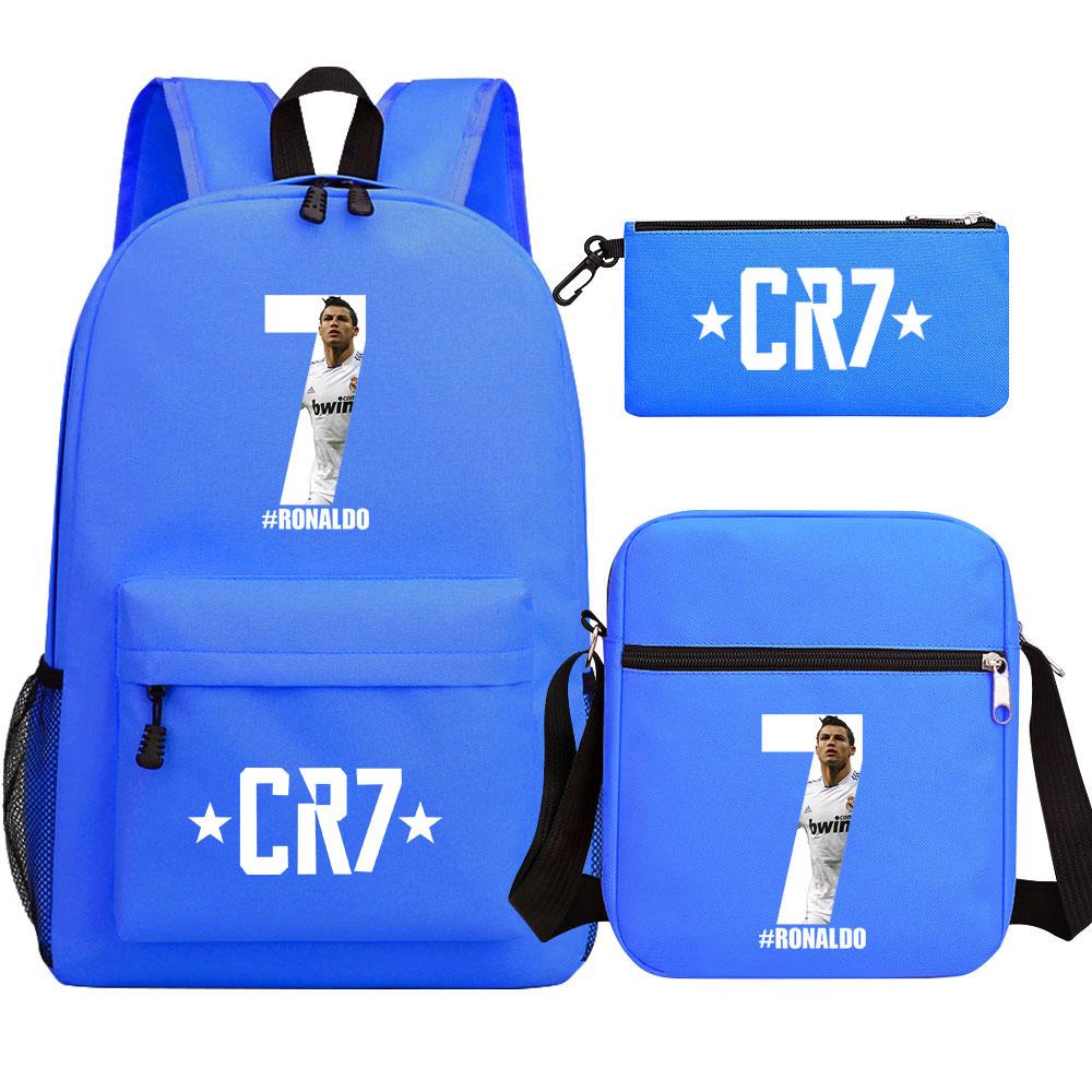 Mayoulove Cristiano Ronaldo Backpack Durable Design with Comfortable Straps for School Use-Mayoulove