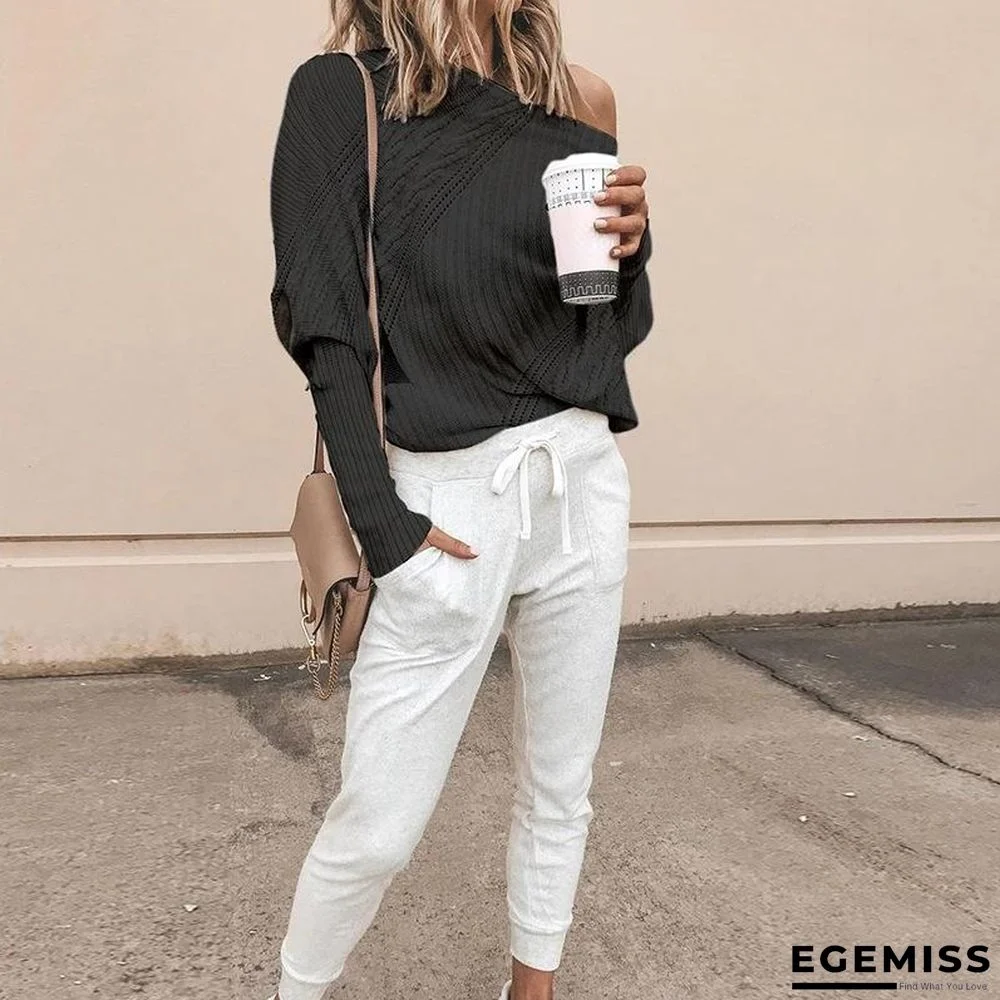 Herringbone Collar Twist Knit Top | EGEMISS