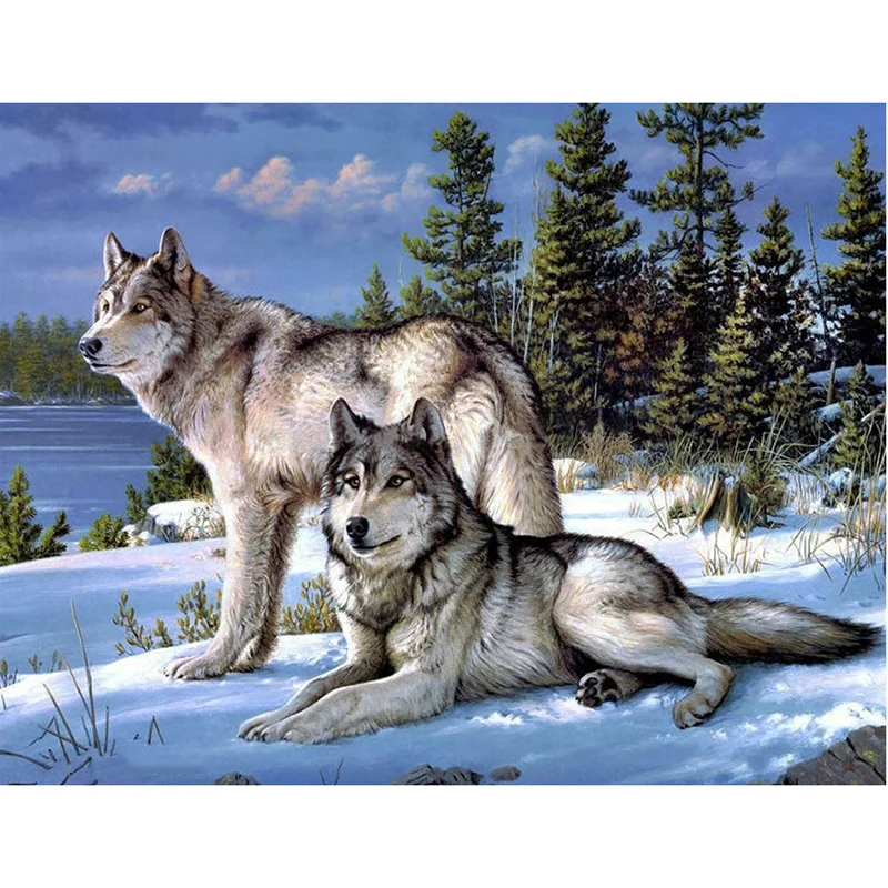 Diamond Painting - Full Round/Square Drill - Wolf(30*40 - 50*60cm)