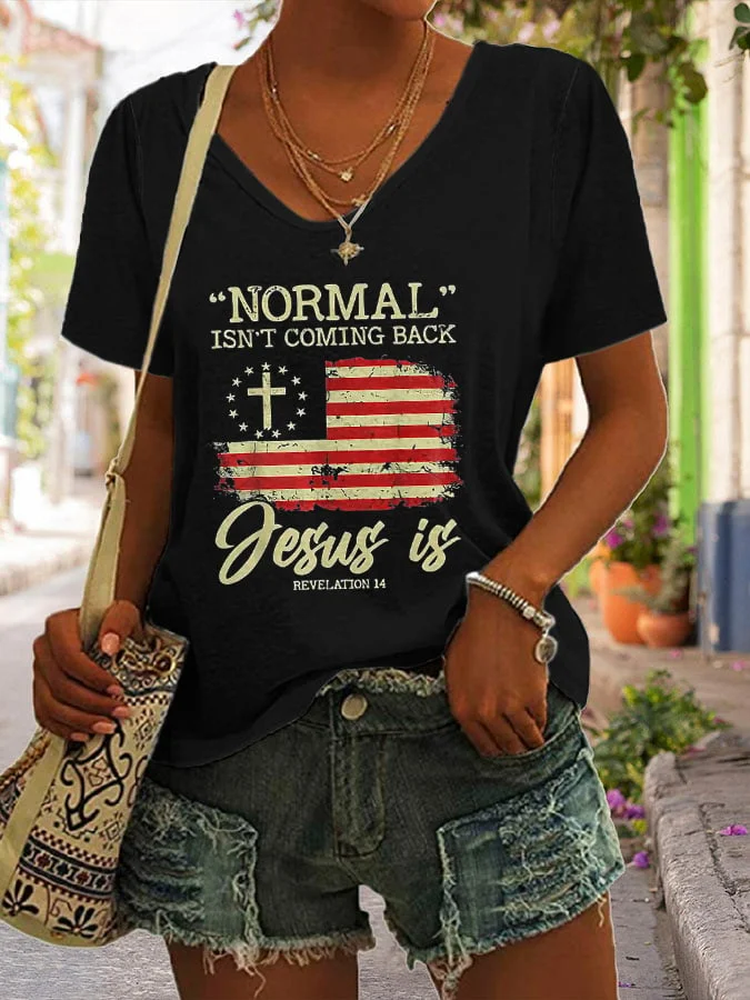 Normal Isn't Comtng Back Printed Women's Short Sleeve T-shirt