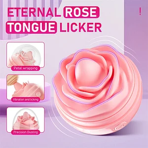 Everlasting Rose Vibrator G Spot Tongue Licking Sex Toy