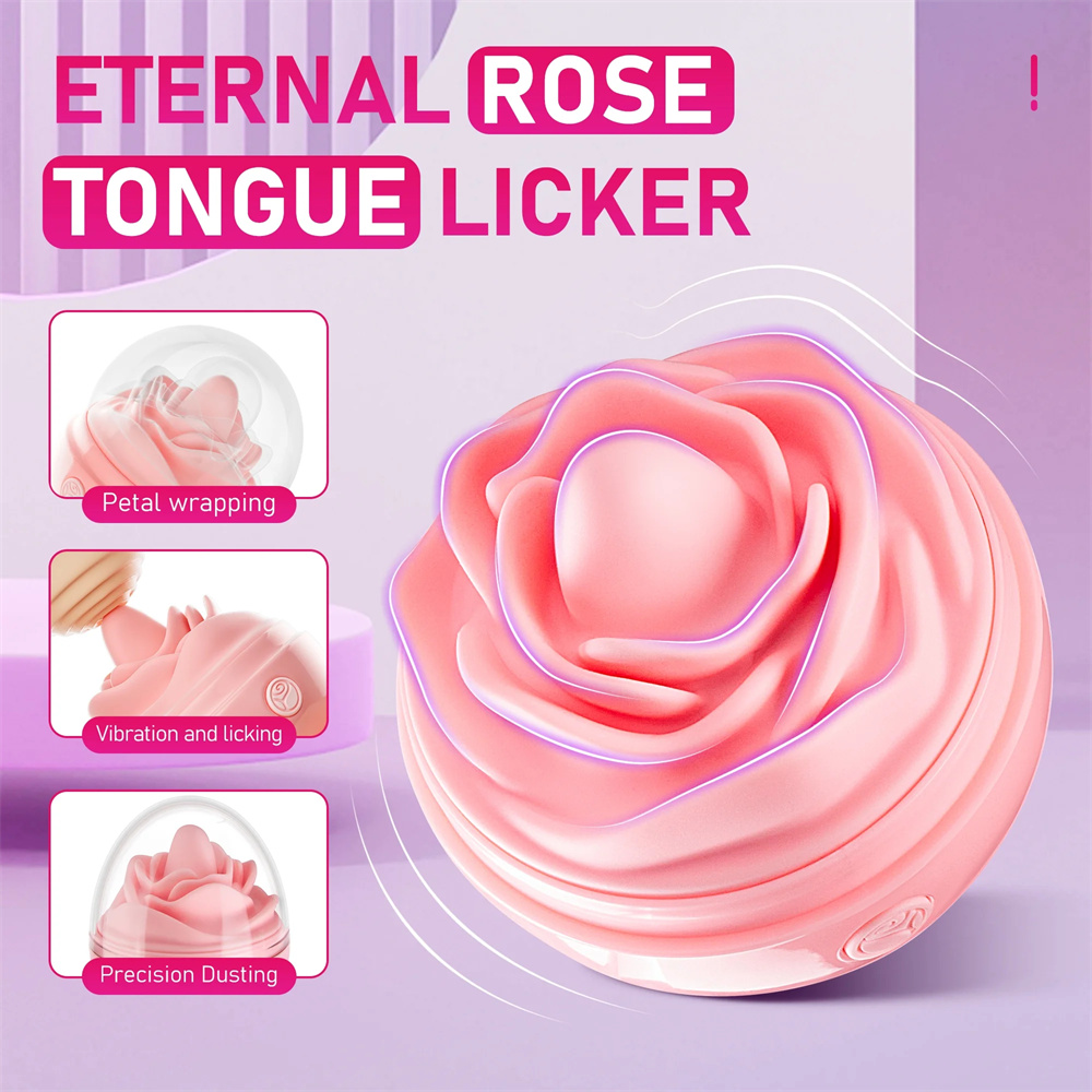 Everlasting Rose Vibrator G Spot Tongue Licking Sex Toy