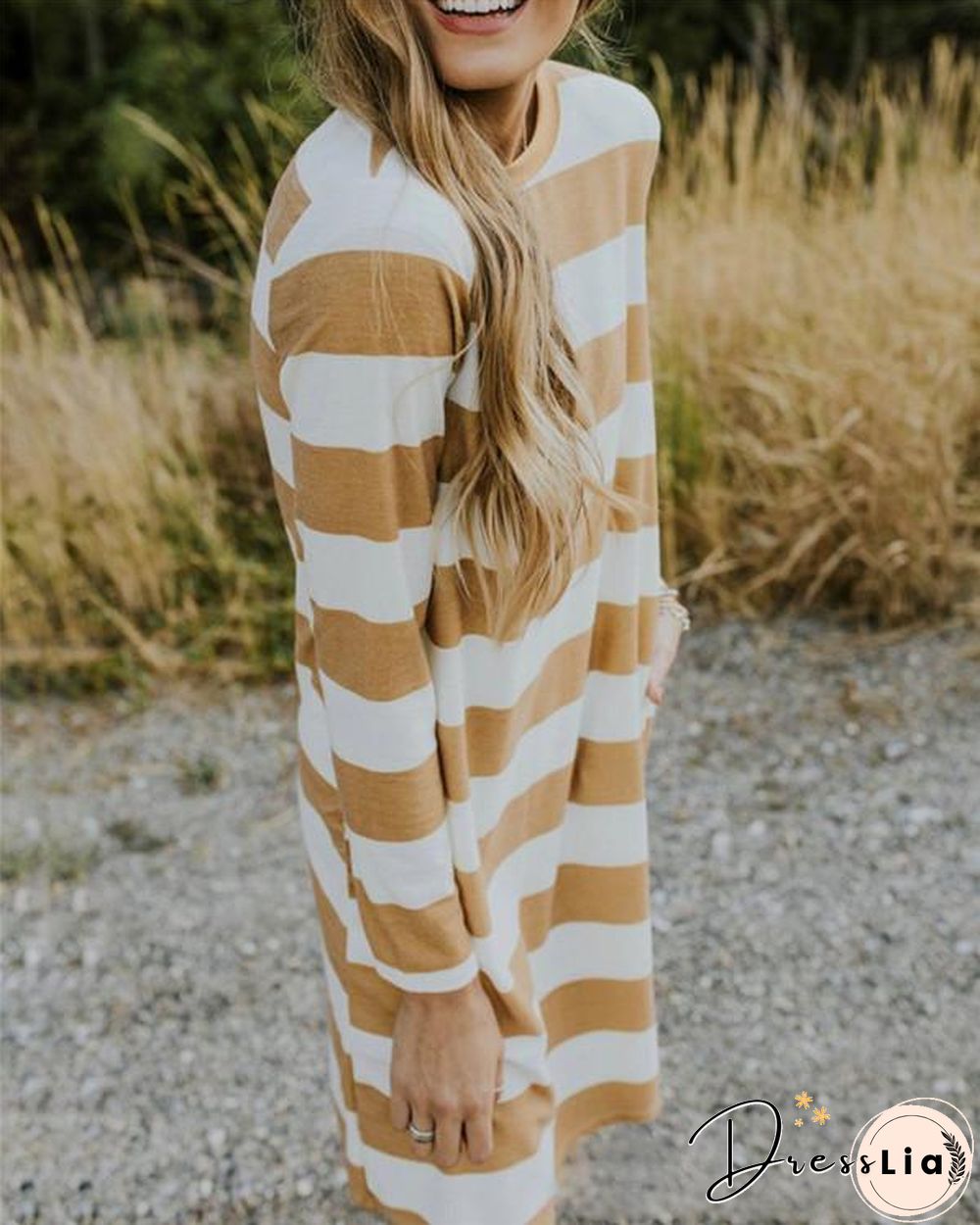 Stripe Women Fashion Summer Holiday Mini Dresses