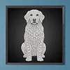 DIY Pearl Painting Dog for Home Wall Decor(25x25cm)