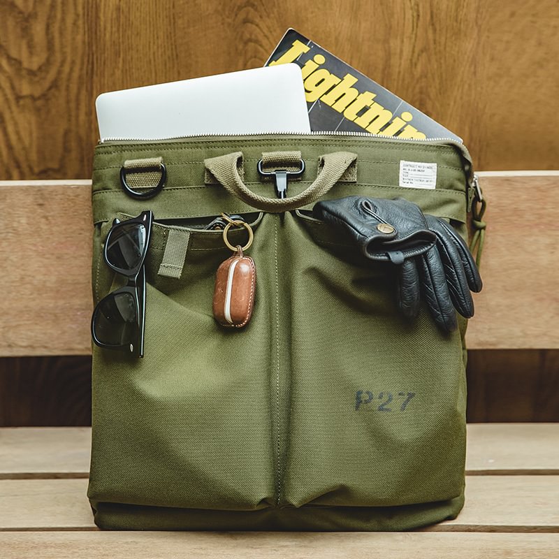 American Vintage Air Force Helmet Canvas Bag