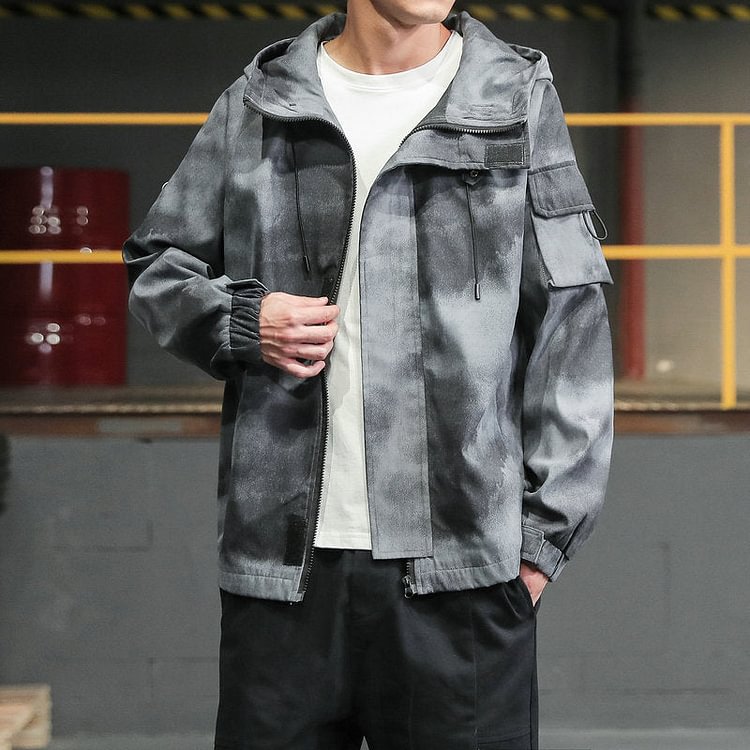 Men's Jacket Spring and Autumn Student Casual Jacket Men's Baseball Uniform Camouflage Top plus Size Loose Men Baseball Uniform
