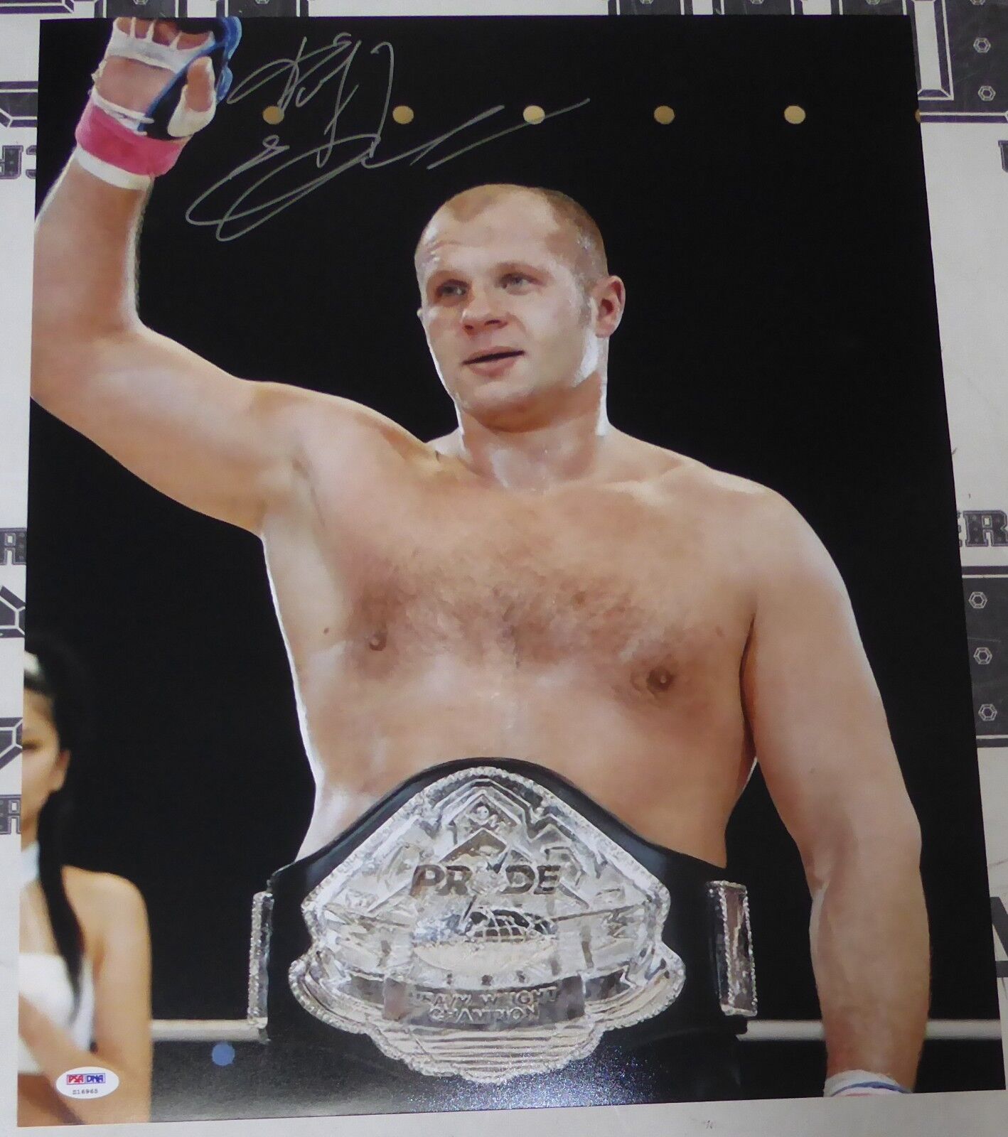 Fedor Emelianenko Signed 16x20 Photo Poster painting PSA/DNA COA Picture w/ Pride Belt Autograph