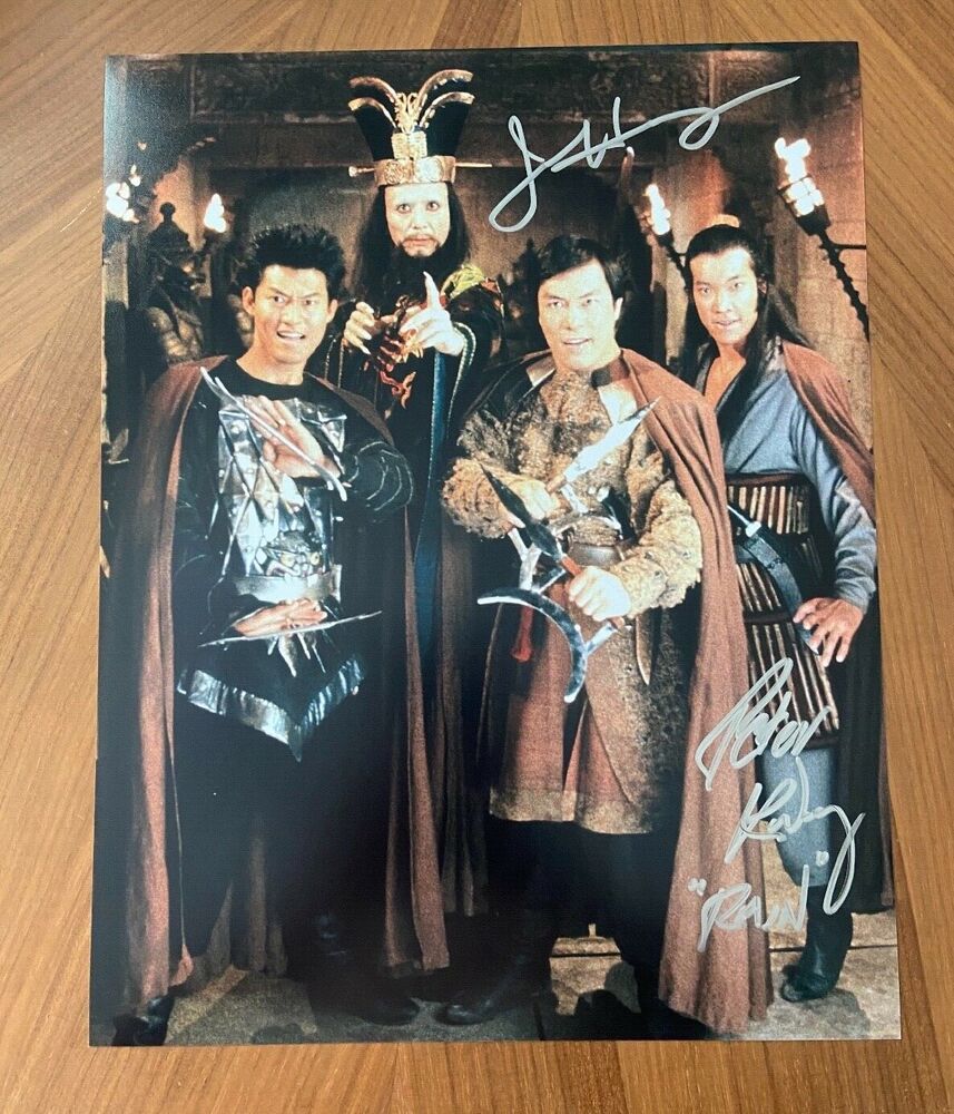 * PETER KWONG & JAMES HONG * signed 11x14 Photo Poster painting *BIG TROUBLE IN LITTLE CHINA* 1