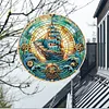 Diamond Painting PVC Glass Art Colorful Pattern Pendant Hanging Suncatcher for Indoor Outdoor