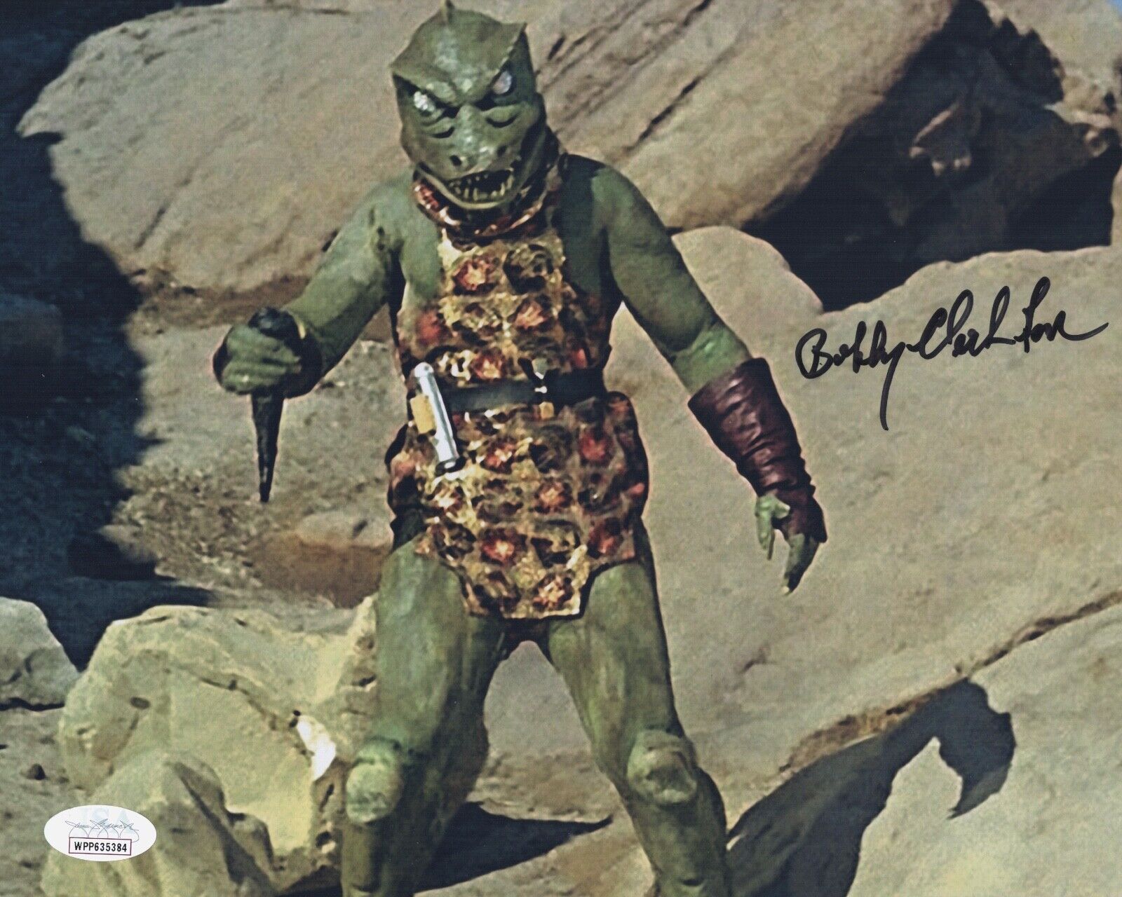 BOBBY CLARK Signed 8x10 GORN Photo Poster painting STAR TREK In Person Autograph JSA COA WPP