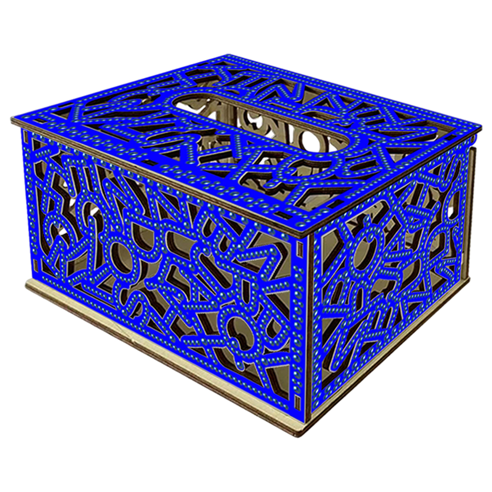 Diamond Painting Paper Towel Holder Napkin Dispenser for Beginners (Deep Blue)
