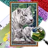 Bead Embroidery - Full Printed 9CT Tigers(35x58 CM)