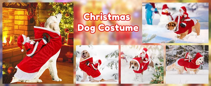 santa dog costume