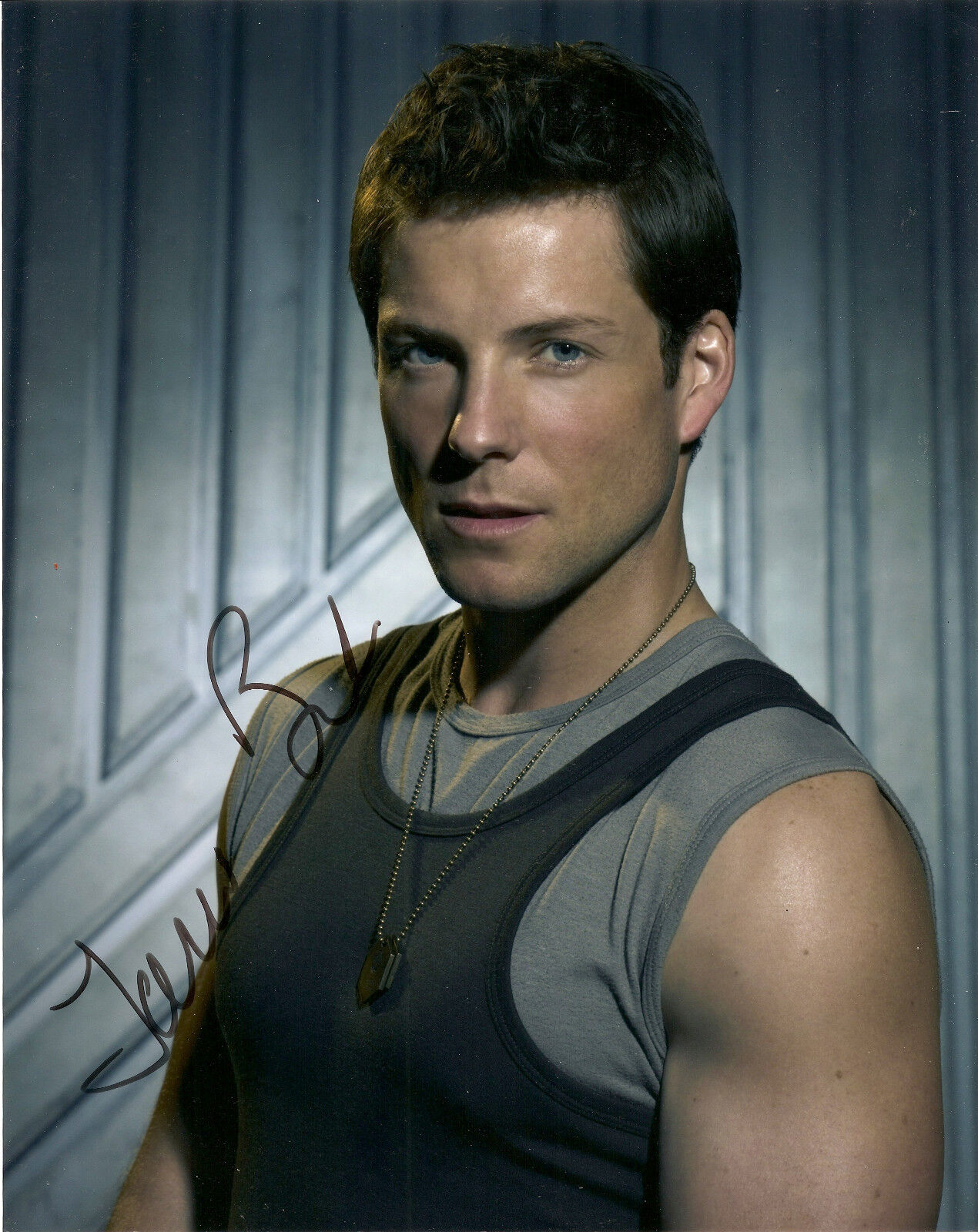 Battlestar Gallactica Jamie Bamber Signed Autographed 8x10 Photo Poster painting COA