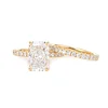 14K Yellow Gold 3ct Radiant Cut Lab Diamond 4 Prongs Basket Setting Bridal Set Rings