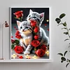 Diamond Painting-DIY Full Round Drill Flower Cat