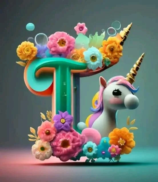 Diamond Painting - Full Round Drill - Unicorn Alphabet(Canvas|30*30cm)