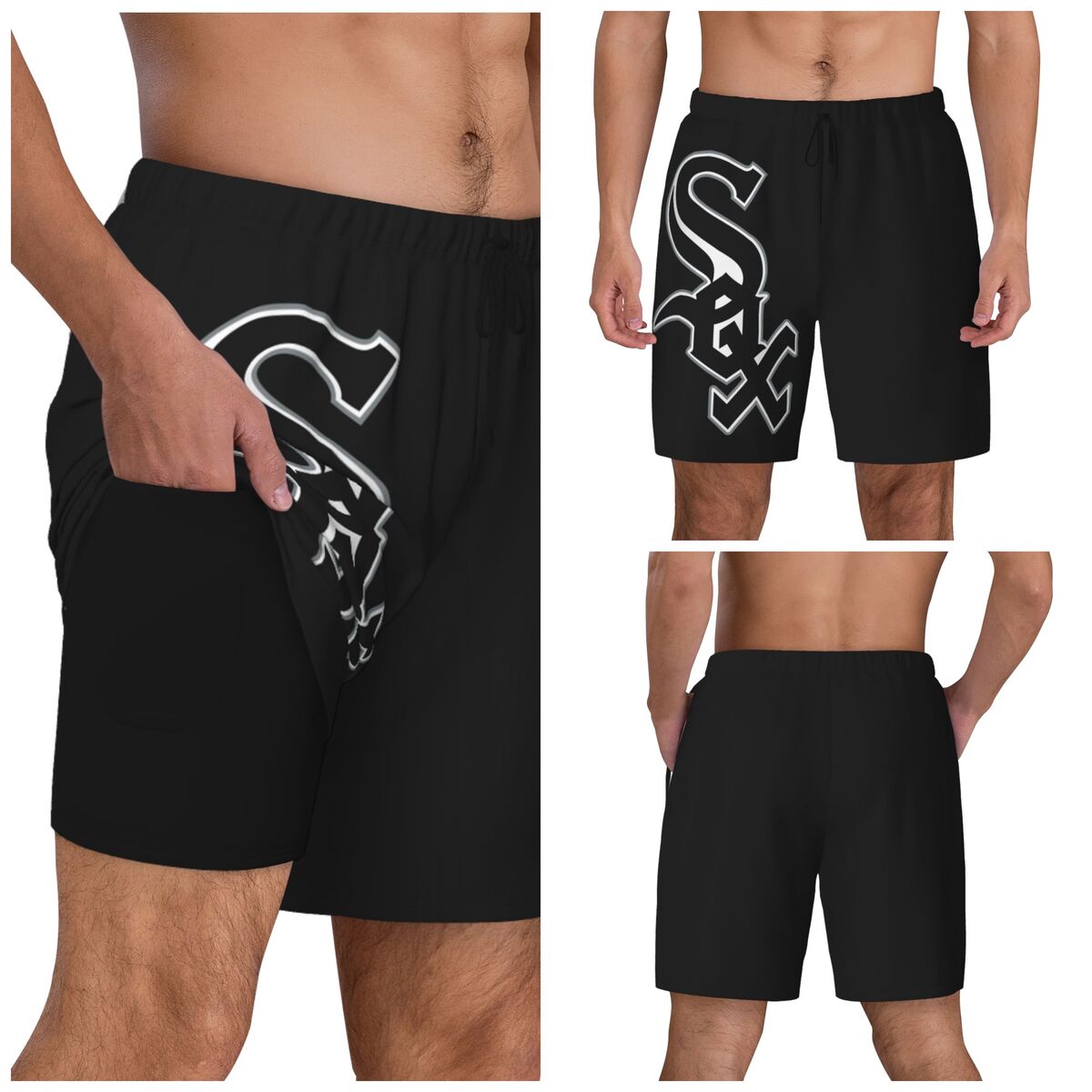 Chicago White Sox Men's Swim Trunks with Compression Liner
