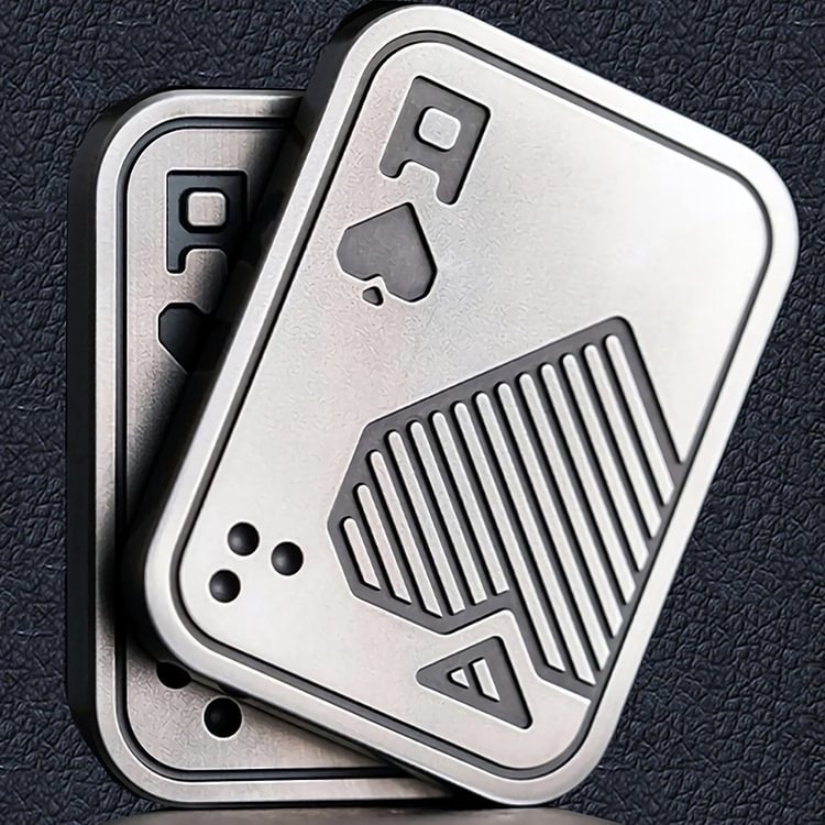 EDC Poker Card AA-KK Decompression Toys Custom your Lucky logo Stainless Steel Magnetic Slider