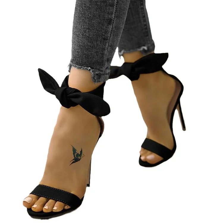 Yyvonne Fine Heel Women's Shoes Women's Bows And Fashion Fish-Mouthed Sandals In The Spring And Summer