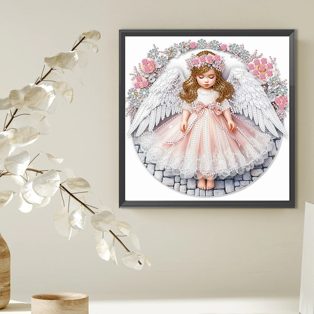 Diamond Painting - Partial Special Shaped Drill - Angel Child(Canvas|30*30cm)